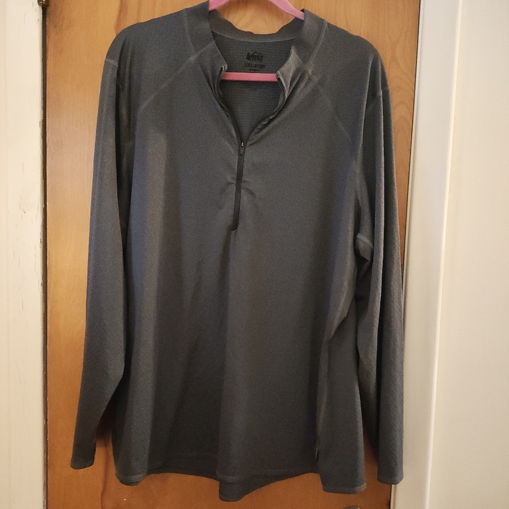 REI Coop Charcoal Quarter-Zip Long Sleeve Women's Top
